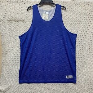 Russell Athletic Reversible Basketball‎ Jersey Men's XXL 2XL Blue White NWT